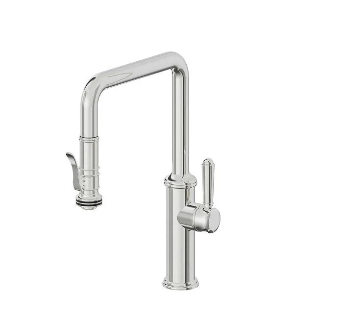 Grifo de cocina extraíble con rociador de manija a presión- Davoli Series California Faucets
