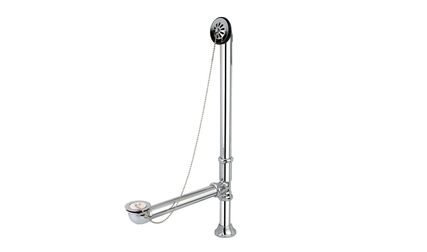 Heirloom - Cadena y tapón de latón vintage para desagüe y rebosadero de bañera Kingston  Brass