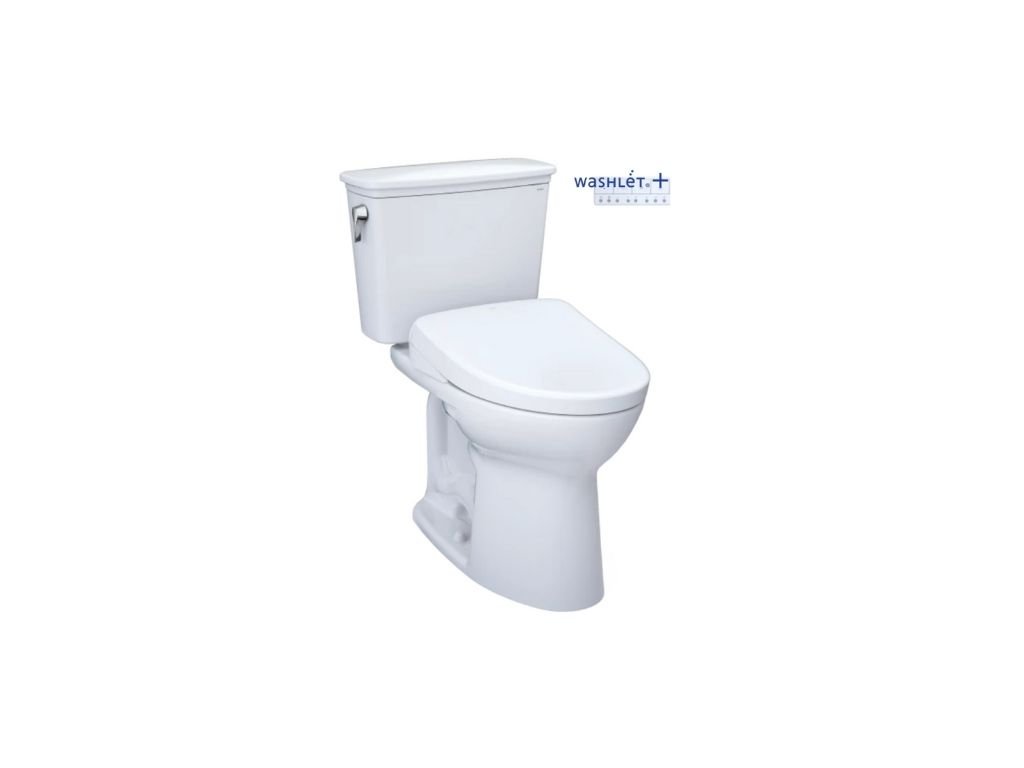 TOTO Drake® Transitional WASHLET®+ S7 Two‑Piece Toilet – 1.28 GPF – Color Algodón
