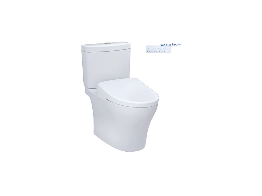 Inodoro blanco de dos piezas con bidet.jpg