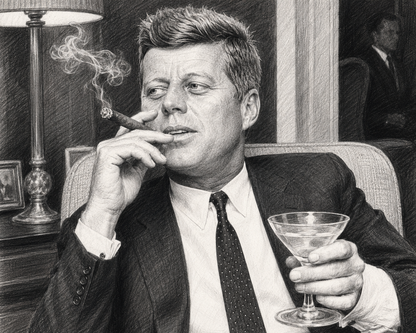 What JFK and Five Other Famous Cigar Smokers Drank While They Smoked