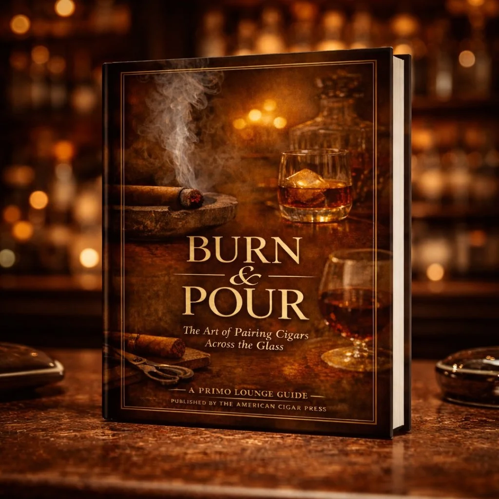 Burn & Pour: The Art of Pairing Cigars Across the Glass - 
Releasing July 1.