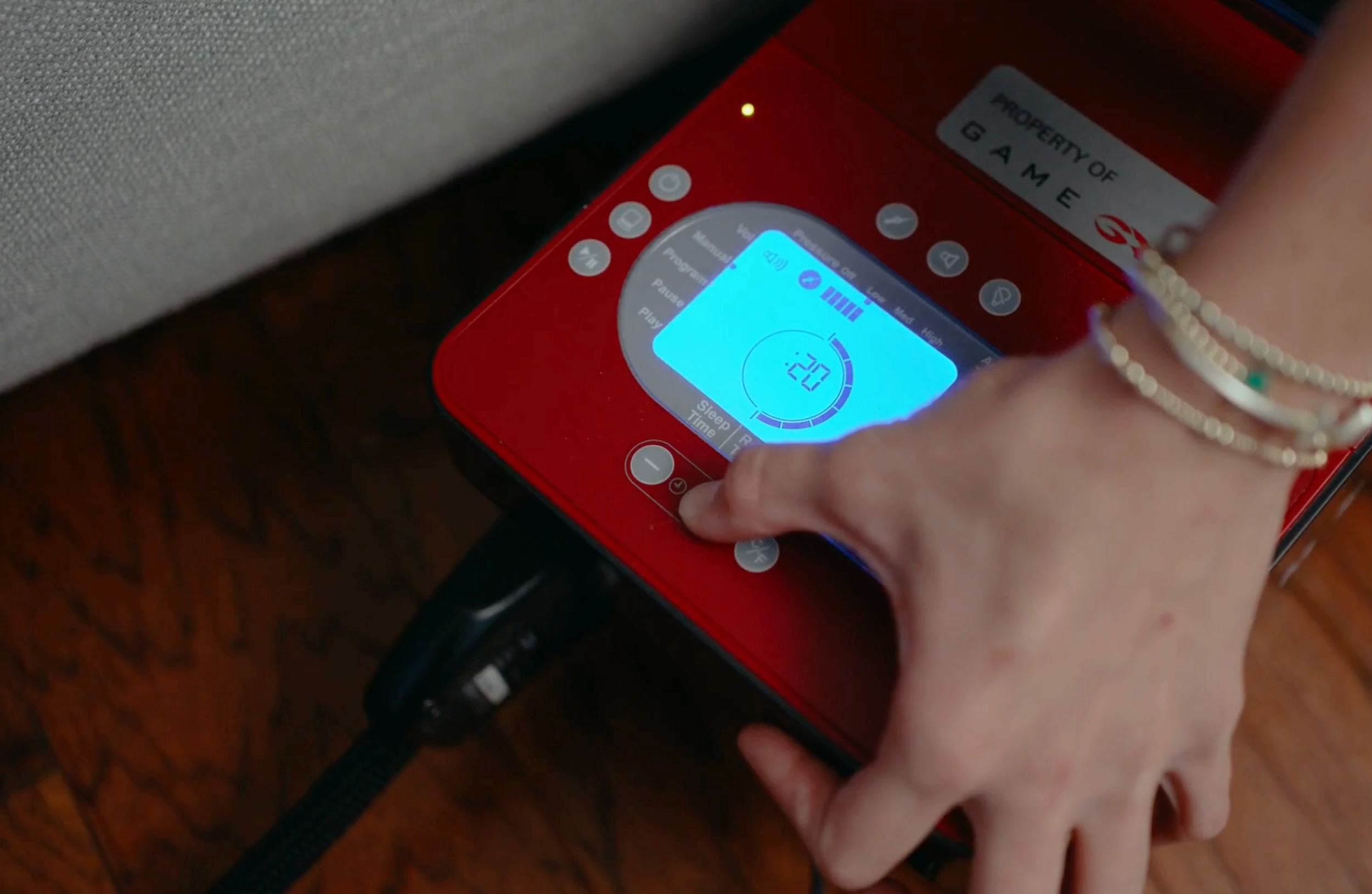 Valor Medical Solutions Game Ready GRPro 2.1 control unit providing active cold therapy and compression for post-surgical orthopedic recovery.