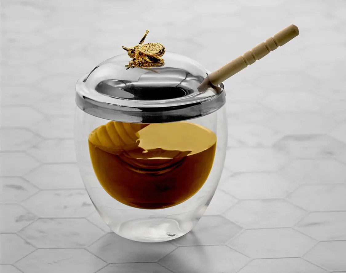 Double Wall Honey Dish