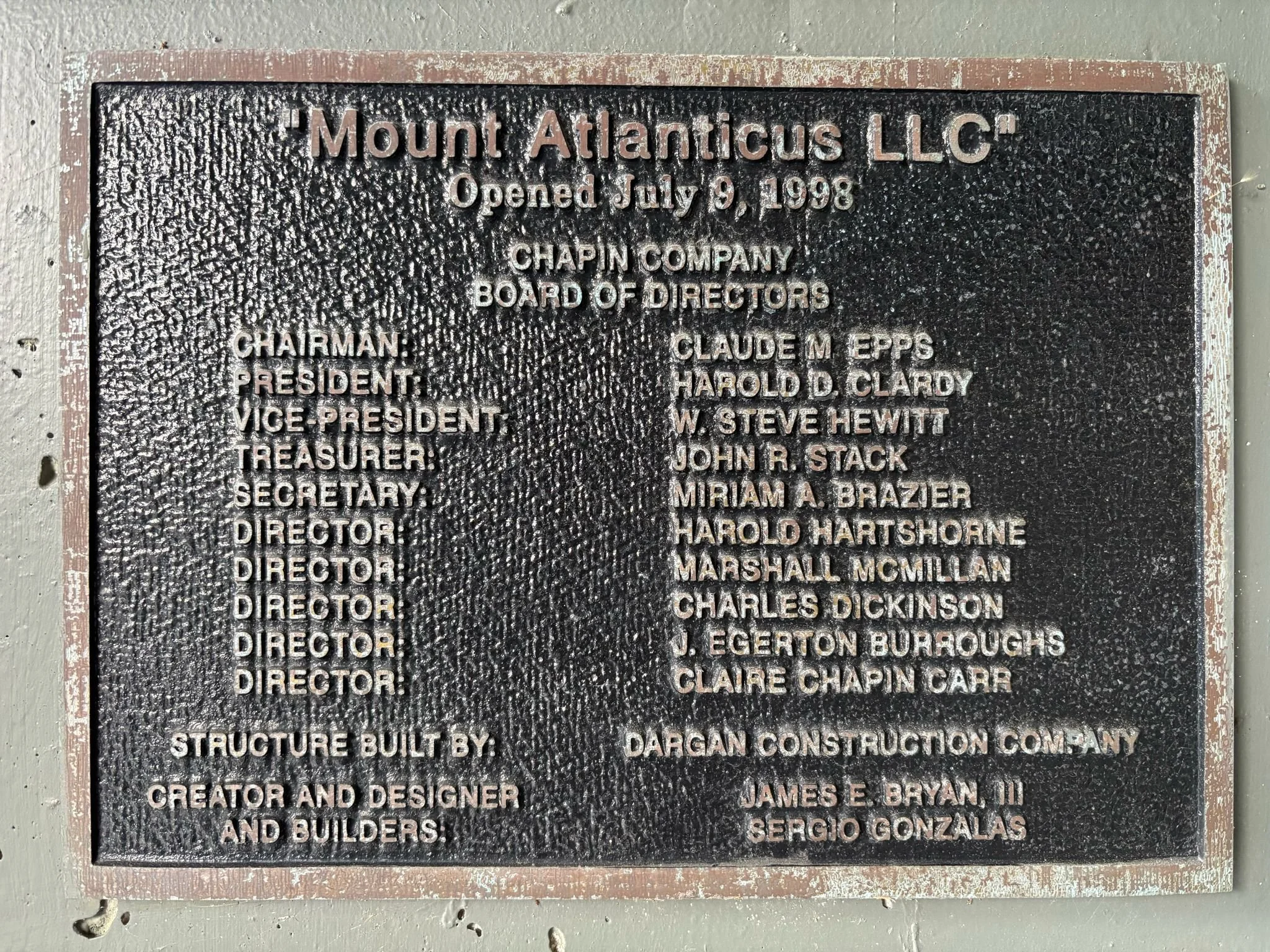 Builder is Sergio Gonzalez* our owner. 