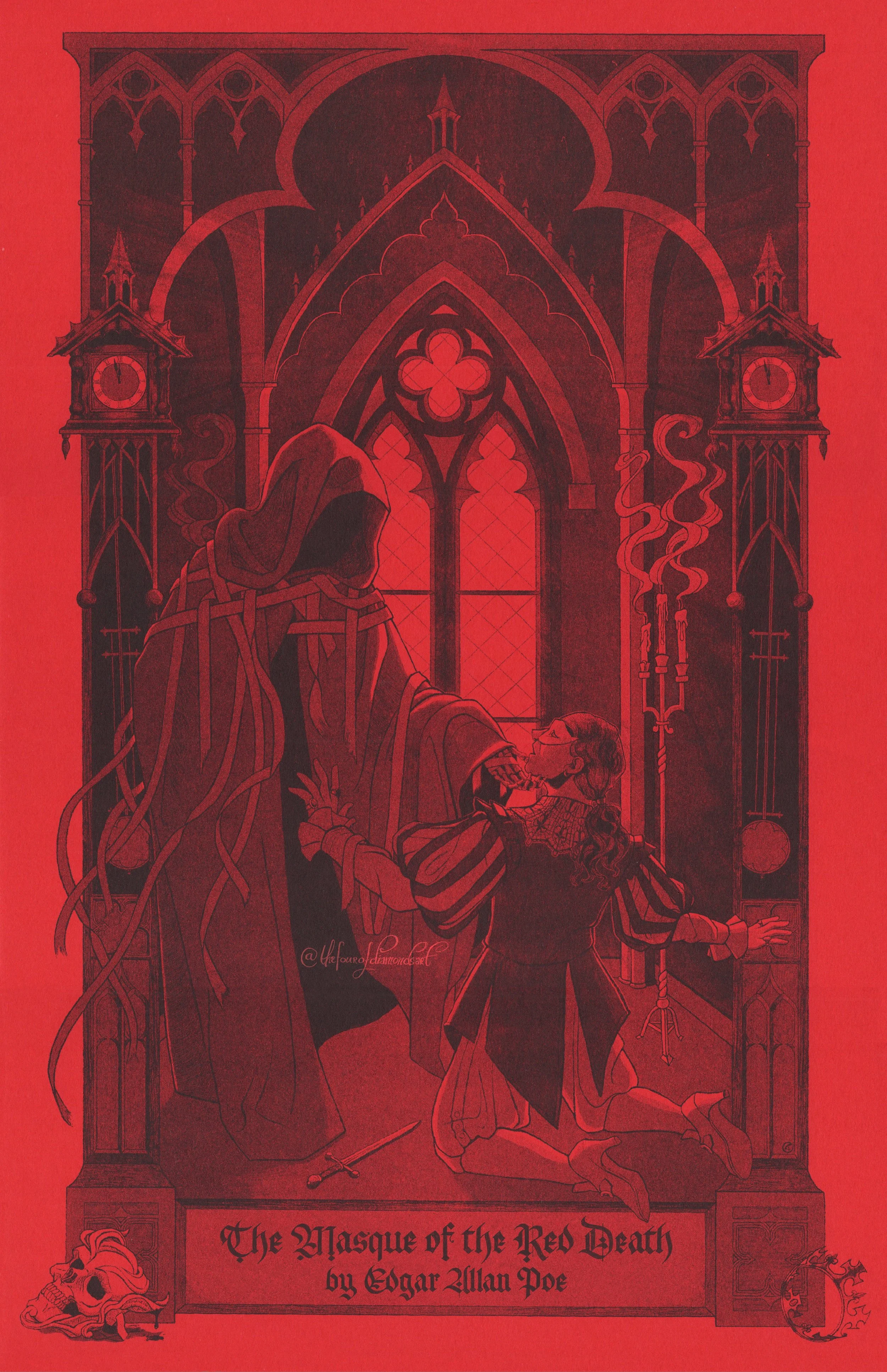 Masque of the Red Death Risograph Book Cover