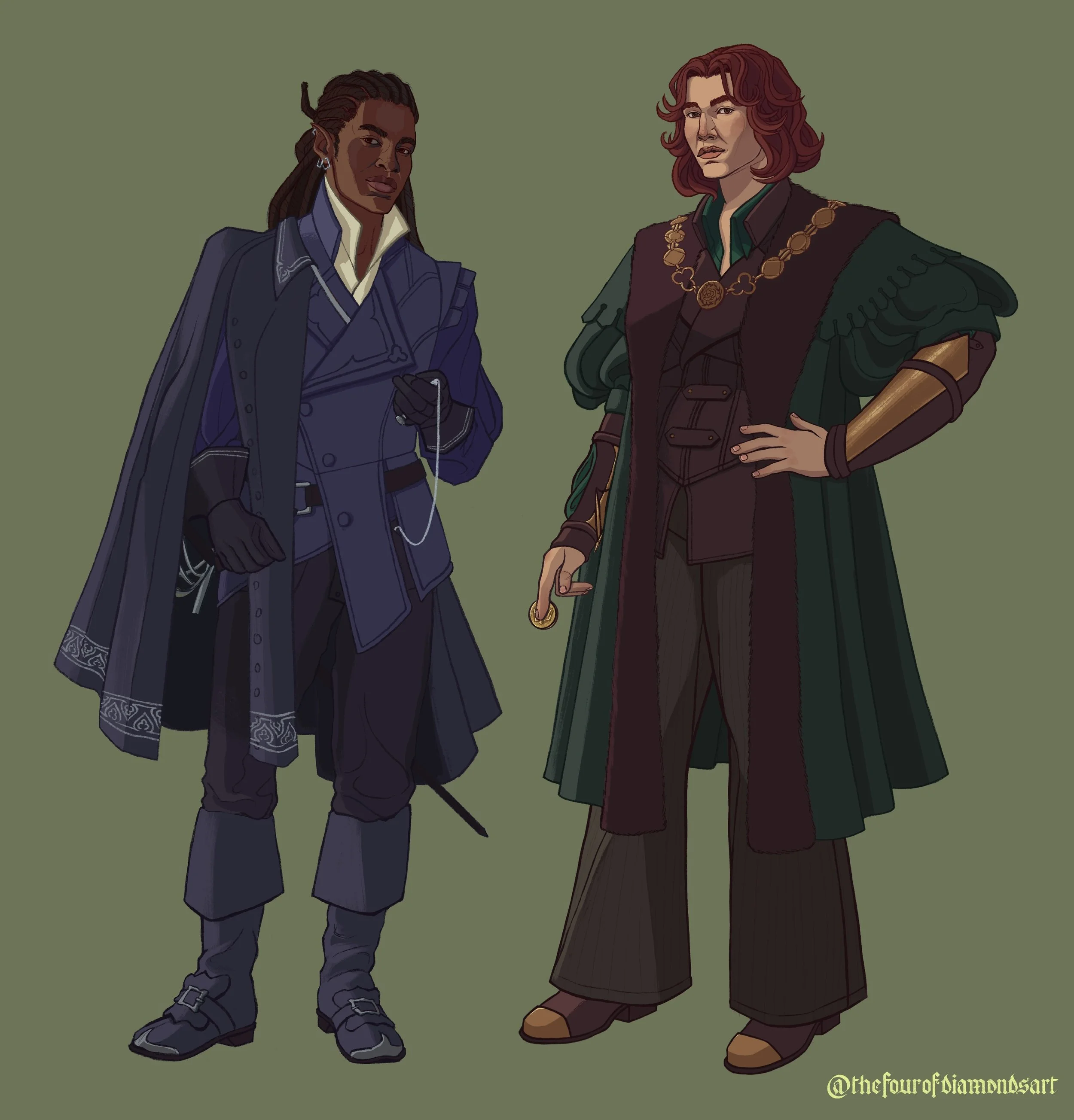 Athion and Aurophine Character Design