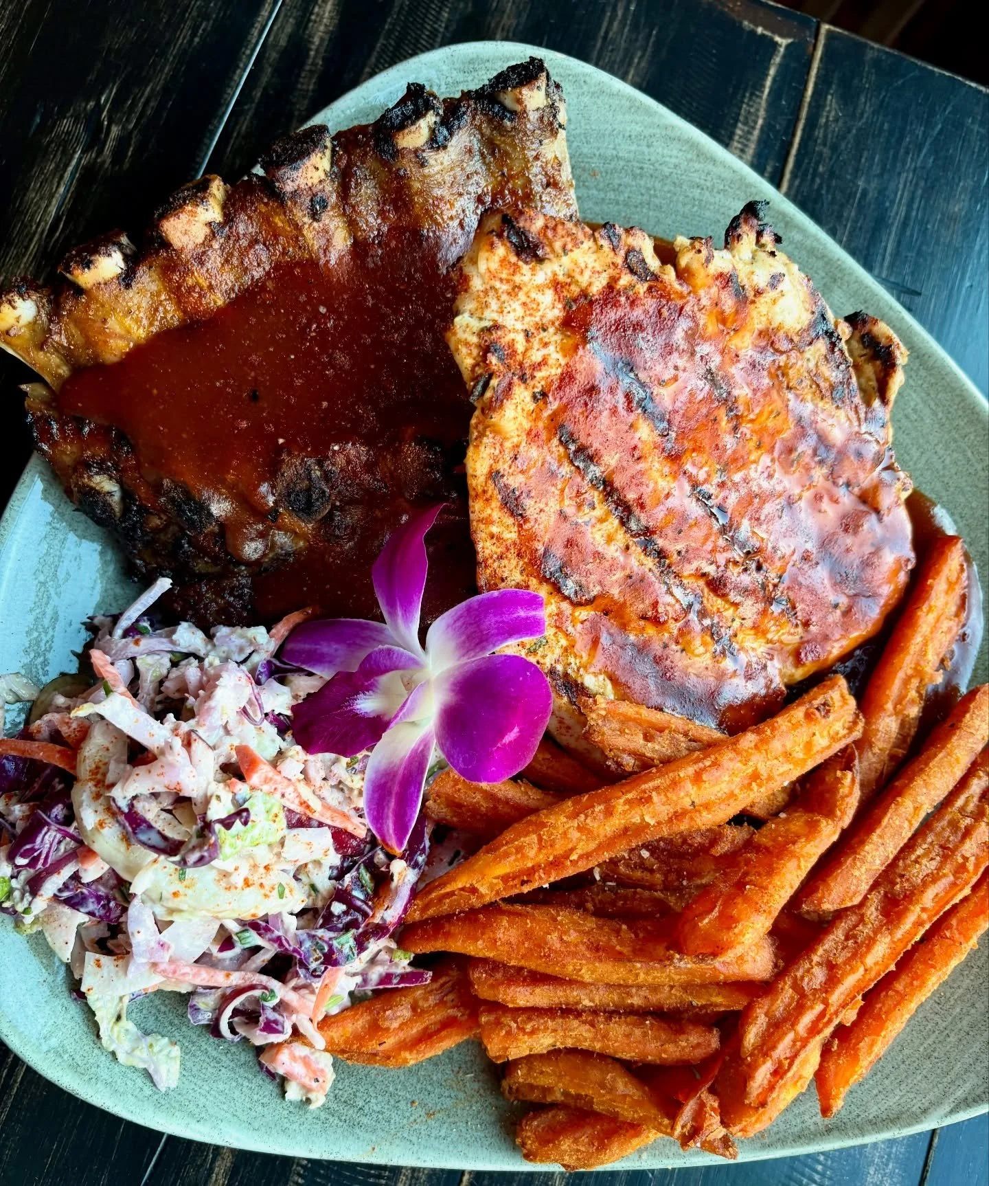 Rib lovers, this one&rsquo;s for you! 

This weekend enjoy a half or full rack of ribs smothered in our house-made BBQ sauce, served with coleslaw and sweet potato fries. Feeling extra hungry? Upgrade with a grilled chicken breast!