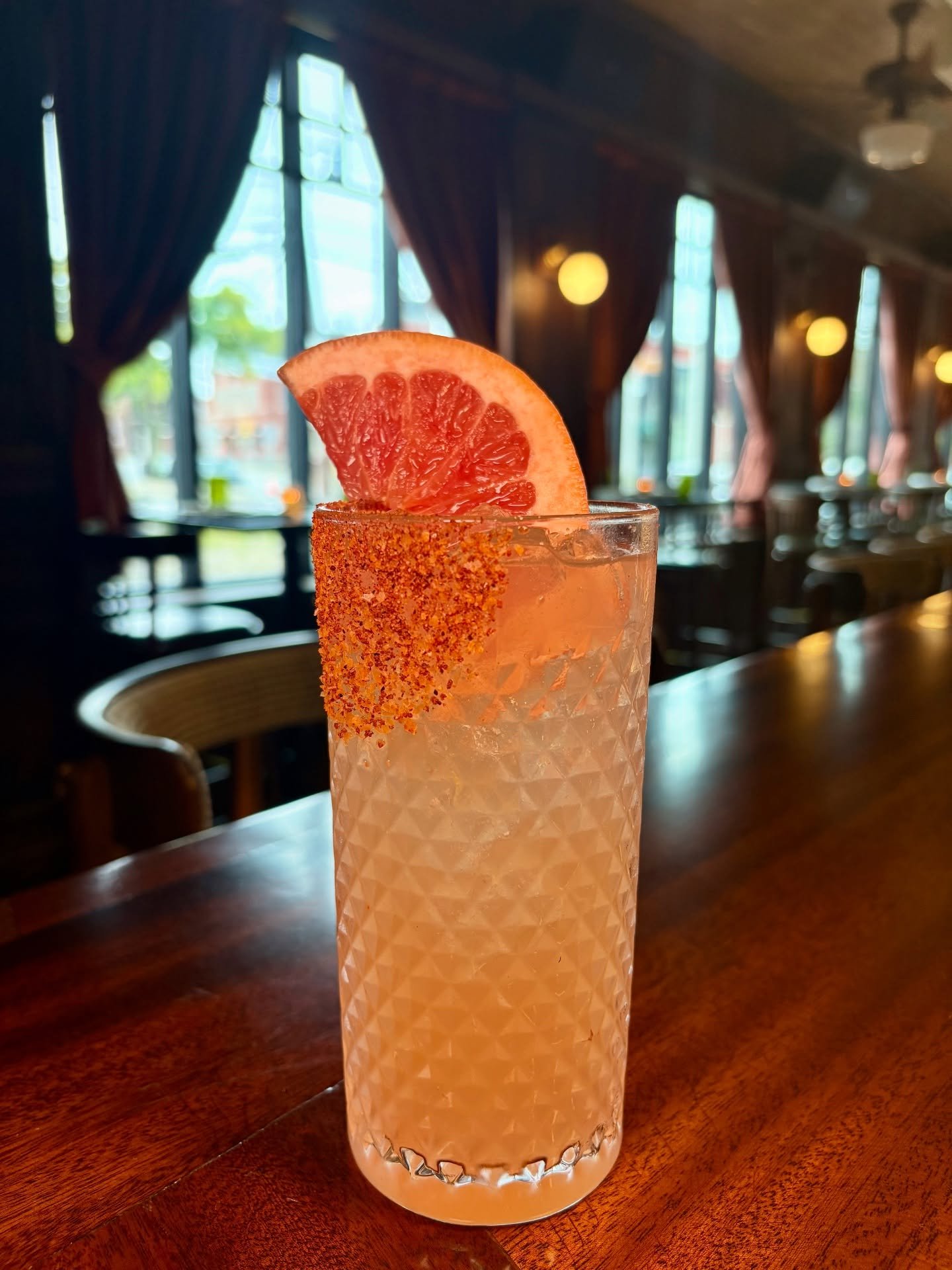 Light, refreshing, and finished with a kick

Second Act&mdash;featuring @donjuliotequila and a chili-salt rim is a fan favorite that&rsquo;ll leave you wanting more