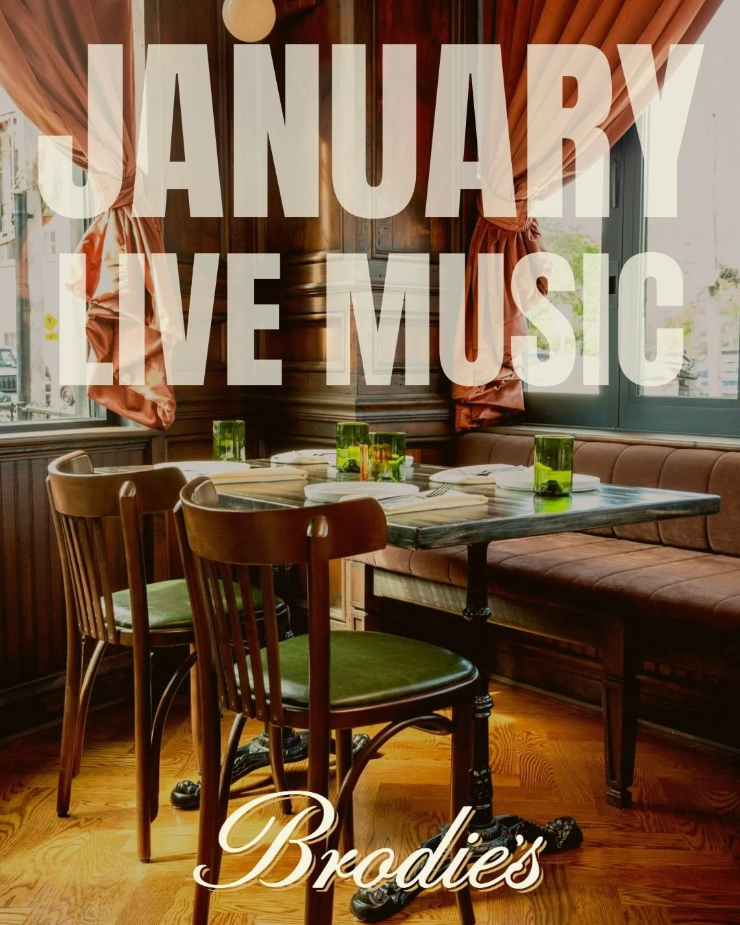 Good drinks, great sound, the best seats in the house 🎶
Make your reservation at brodiespeabody.com and join us for live music all month.