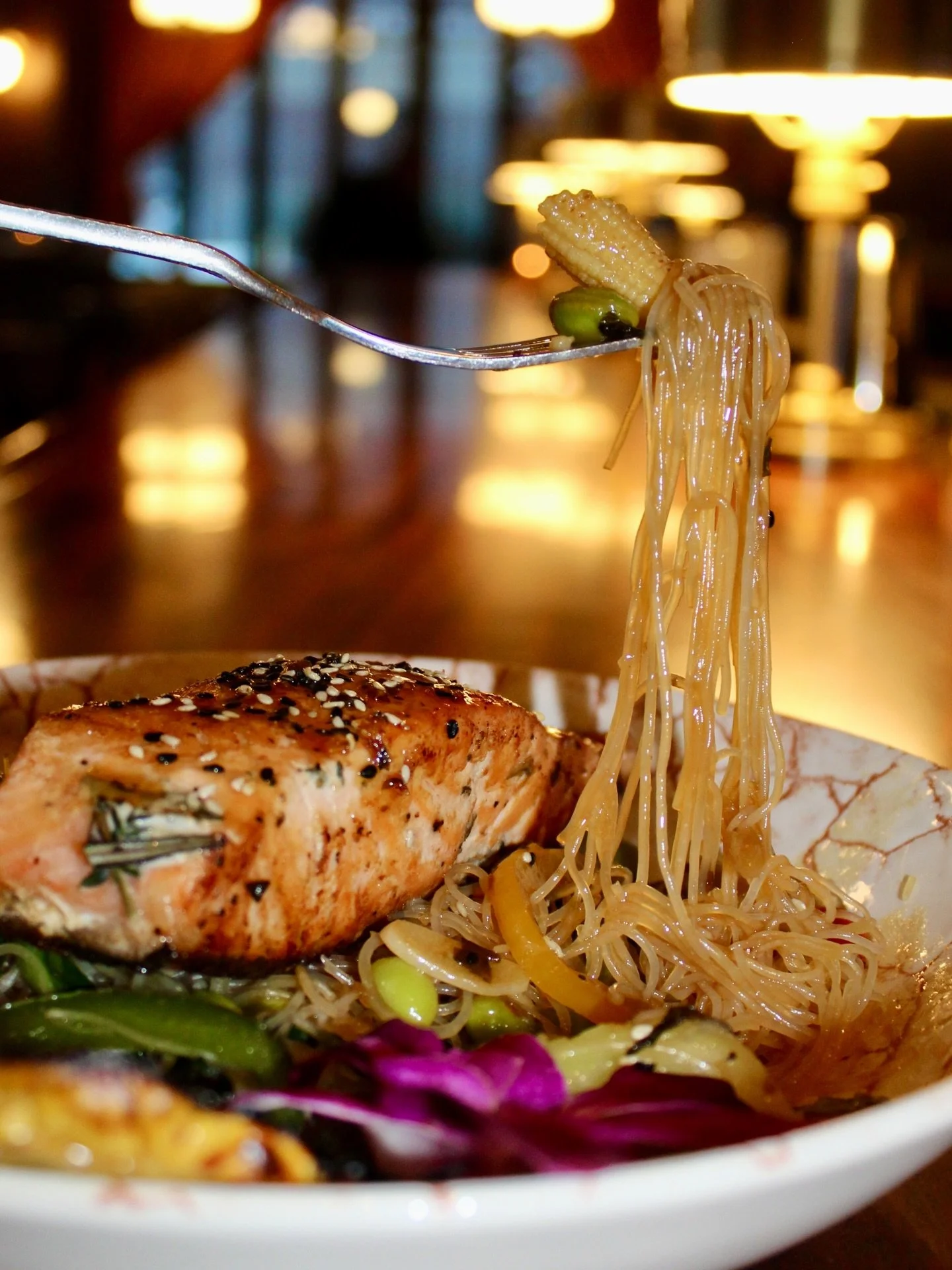 Gold Coast Bowl on special tonight ✨

Flaky salmon glazed in sweet teriyaki, served over rice noodles with fresh stir-fried vegetables. A perfect balance of flavor in every bite.

Join us tonight and try it for yourself