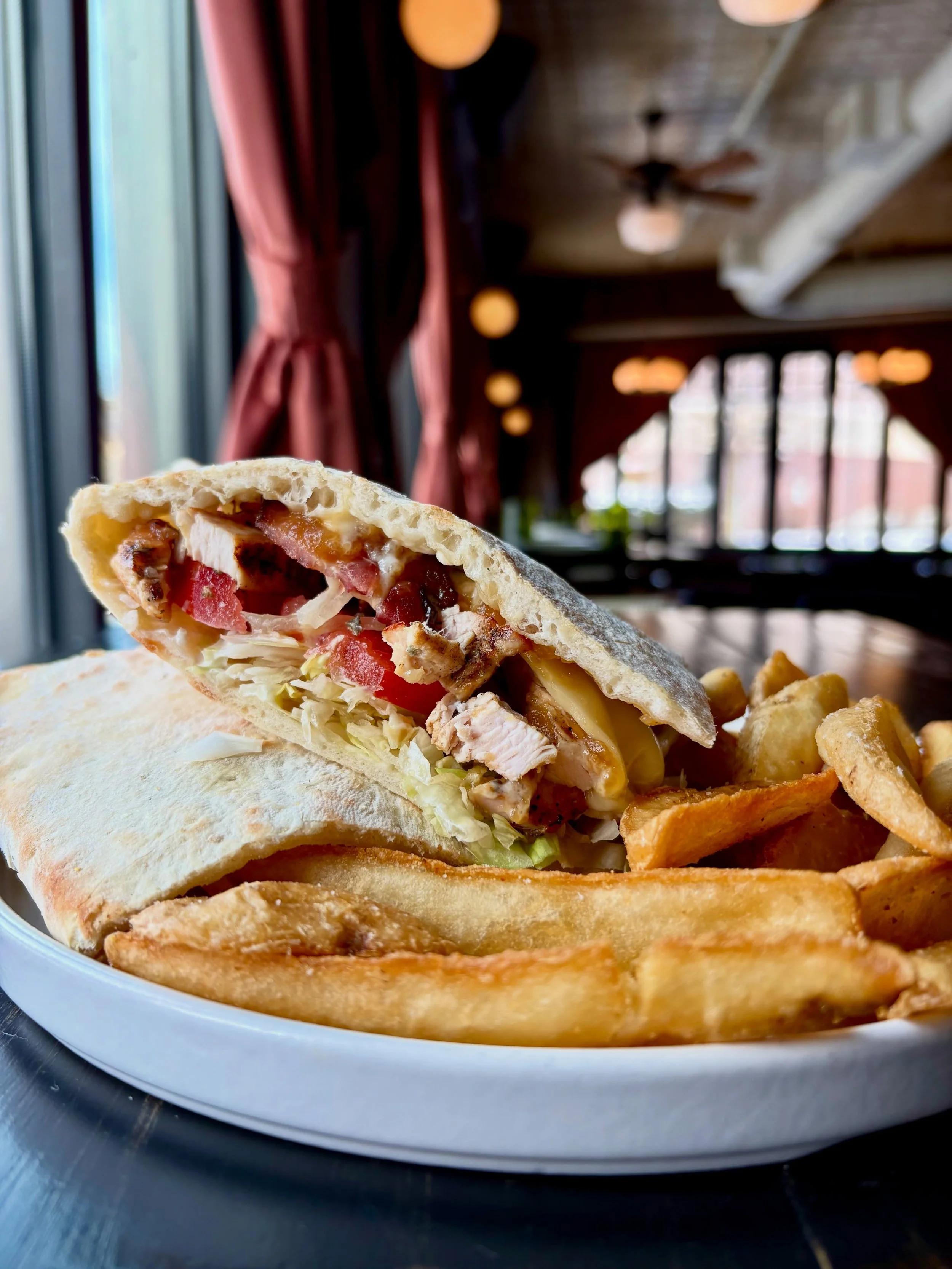 The perfect bite, any time of day

Our Teriyaki Chicken Pocket is featured on both our lunch and dinner menus, so you never have to wait to enjoy your favorite.

Open daily at 11a - come get your bite!