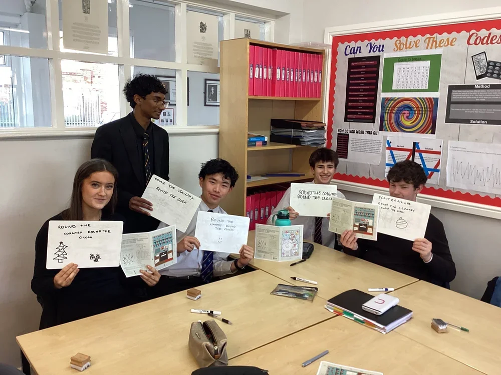 Rossall Students Tackle the GCHQ Christmas Card Puzzle