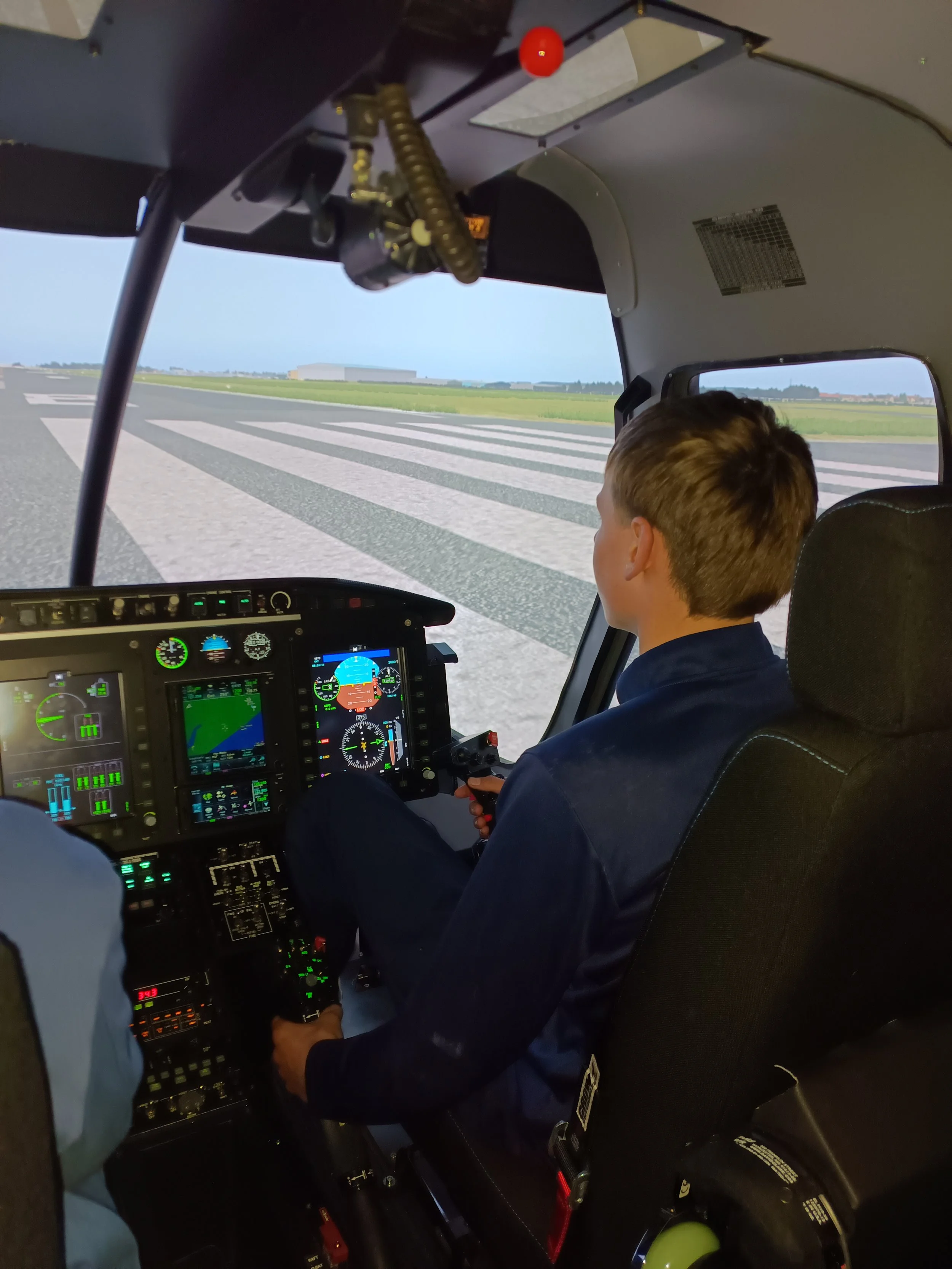 Rossall School CCF Cadets Experience Helicopter Simulator Training at Helispeed Training Academy