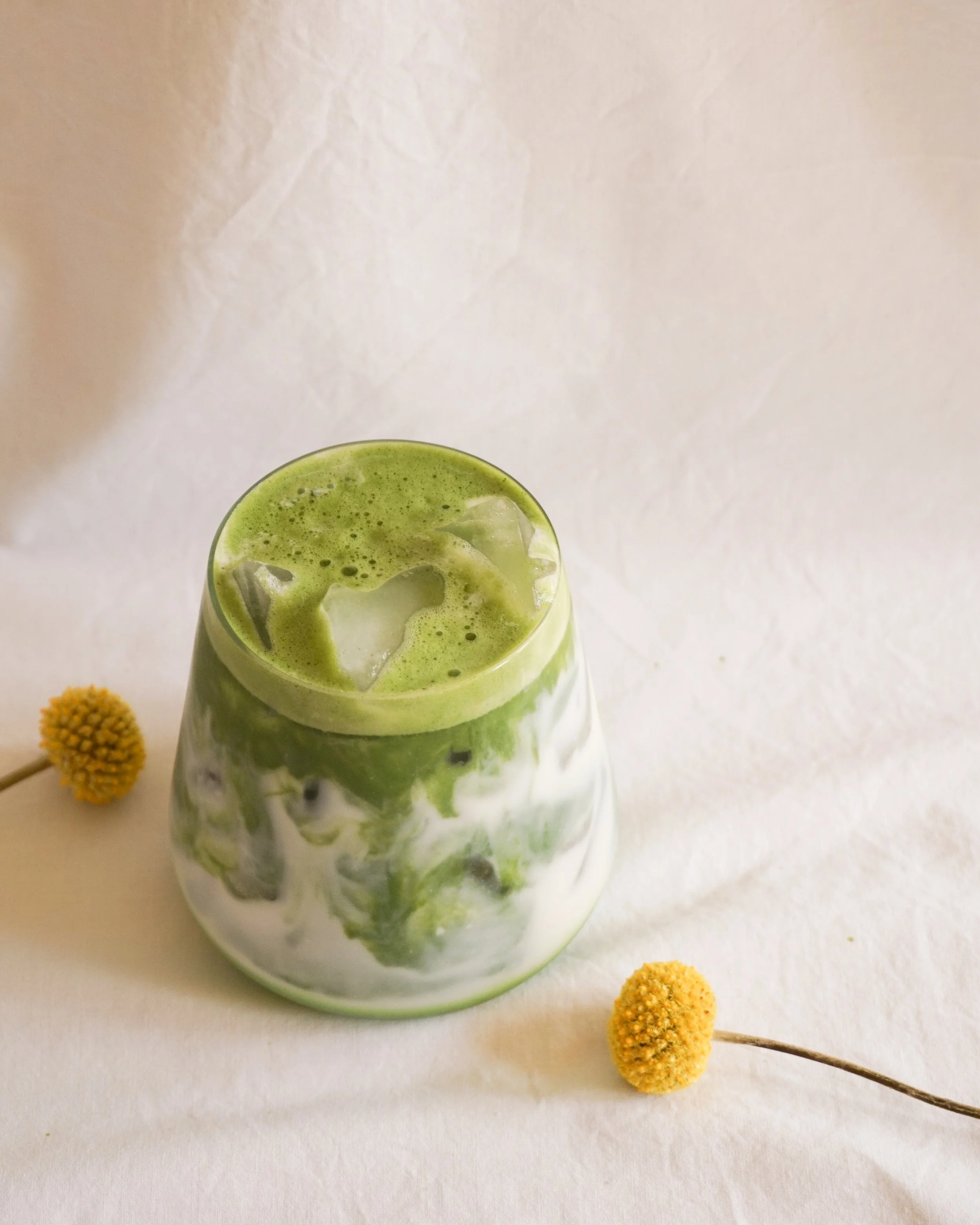 Iced Pandan Matcha Latte