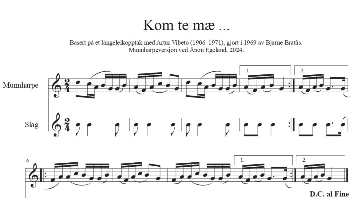 Tune under the microscope: Kom te mæ