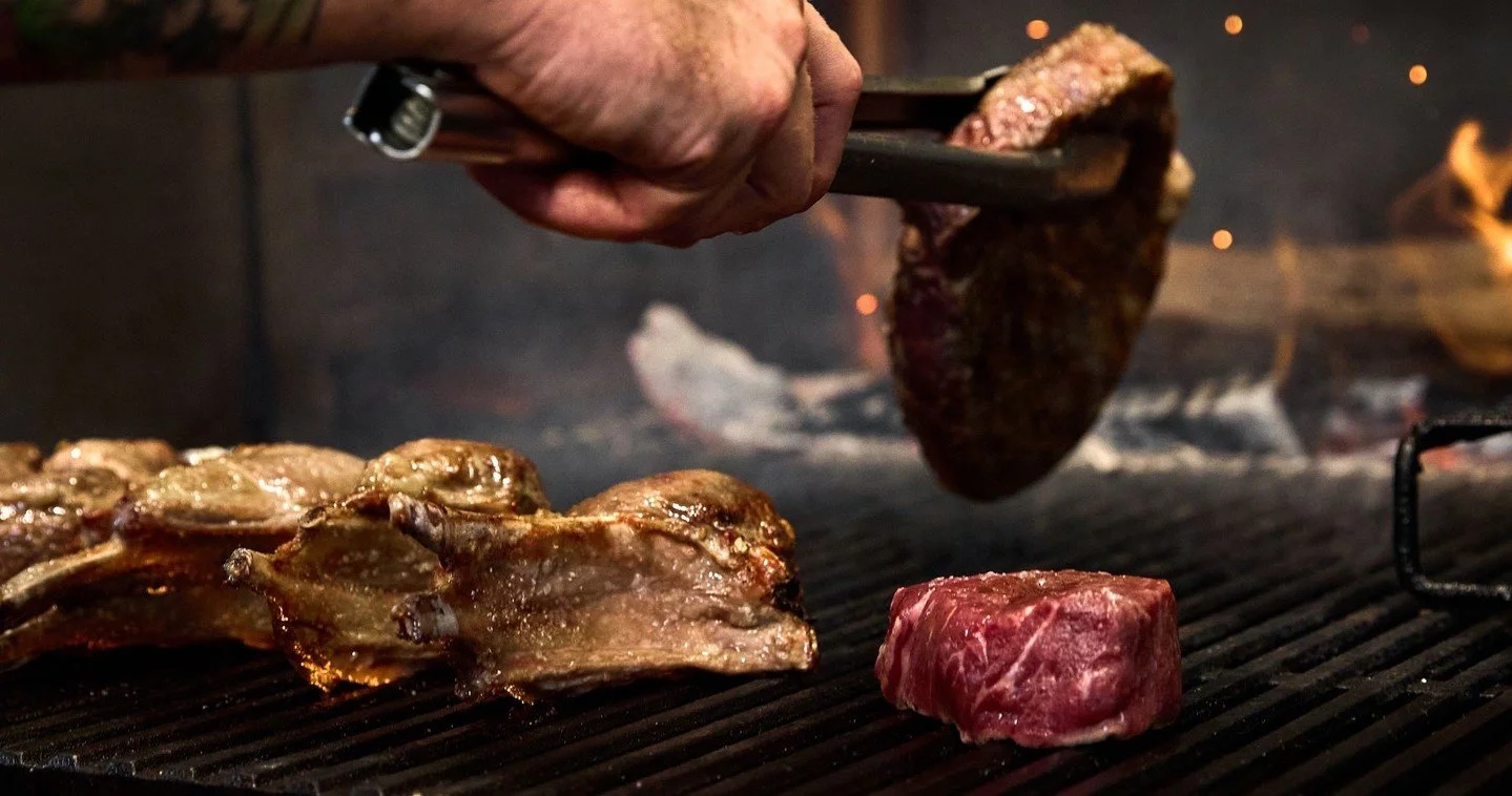 Our knives are sharpened for the perfect cut of wood-fired steak. 🔪