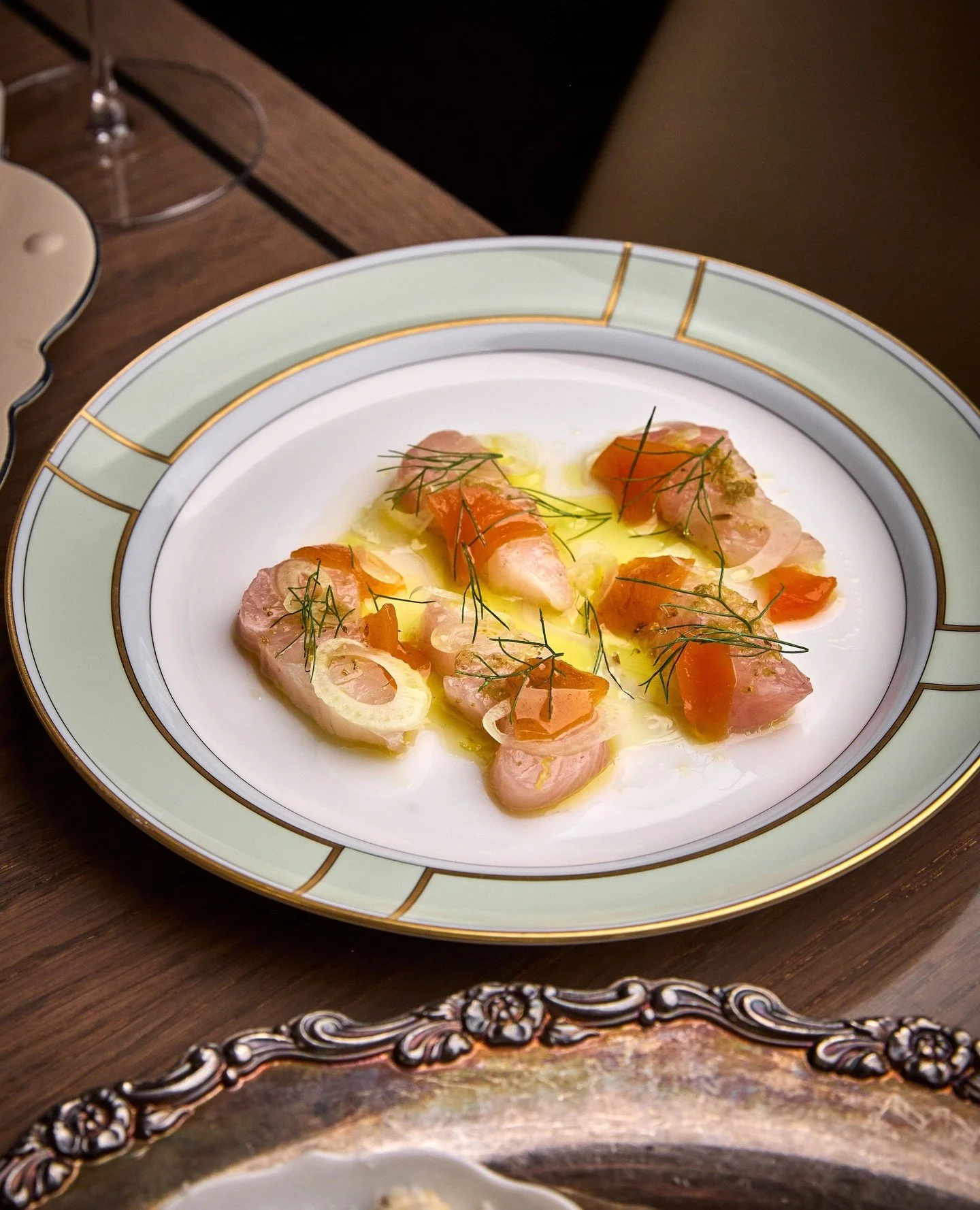 Kanpachi Crudo. An art form waiting to be plated for your dinner experience.