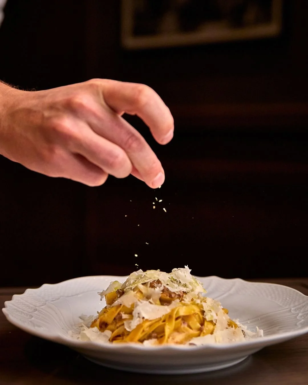 A guest favorite, handmade Tagliatelle Bolognese with parmesan and sicilian oregano.