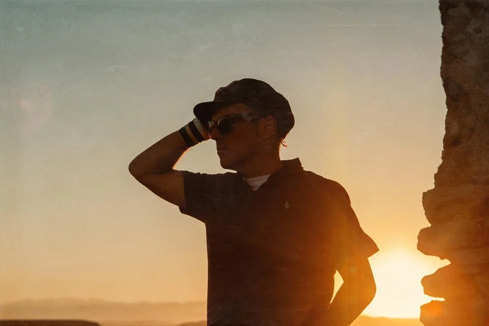 Alex Henry Foster backlit by the sun