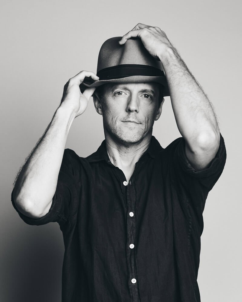 Jason Mraz press photo in black and white