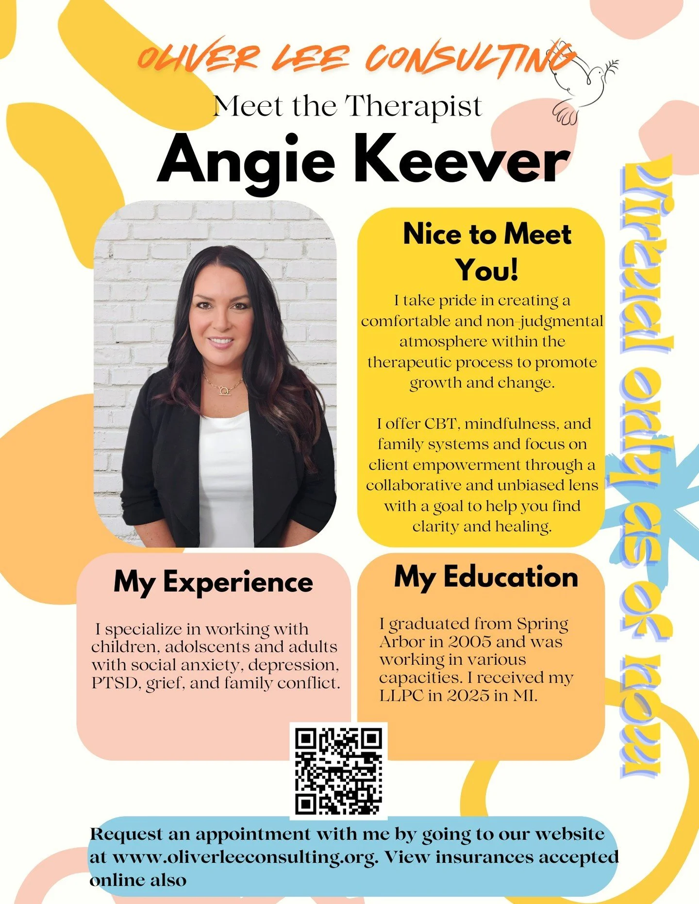 Our new therapist is now taking evening appointments for all ages.