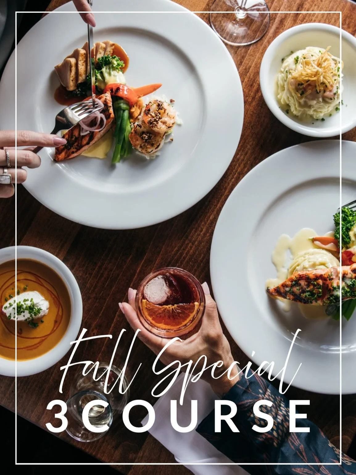 We&rsquo;ve all been waiting for this! The annual Three Course Special is officially returning to Rimrock Cafe.
There&rsquo;s no better way to celebrate the start of fall than with an incredible meal. Join us for a three-course dinner for $69.

We ca