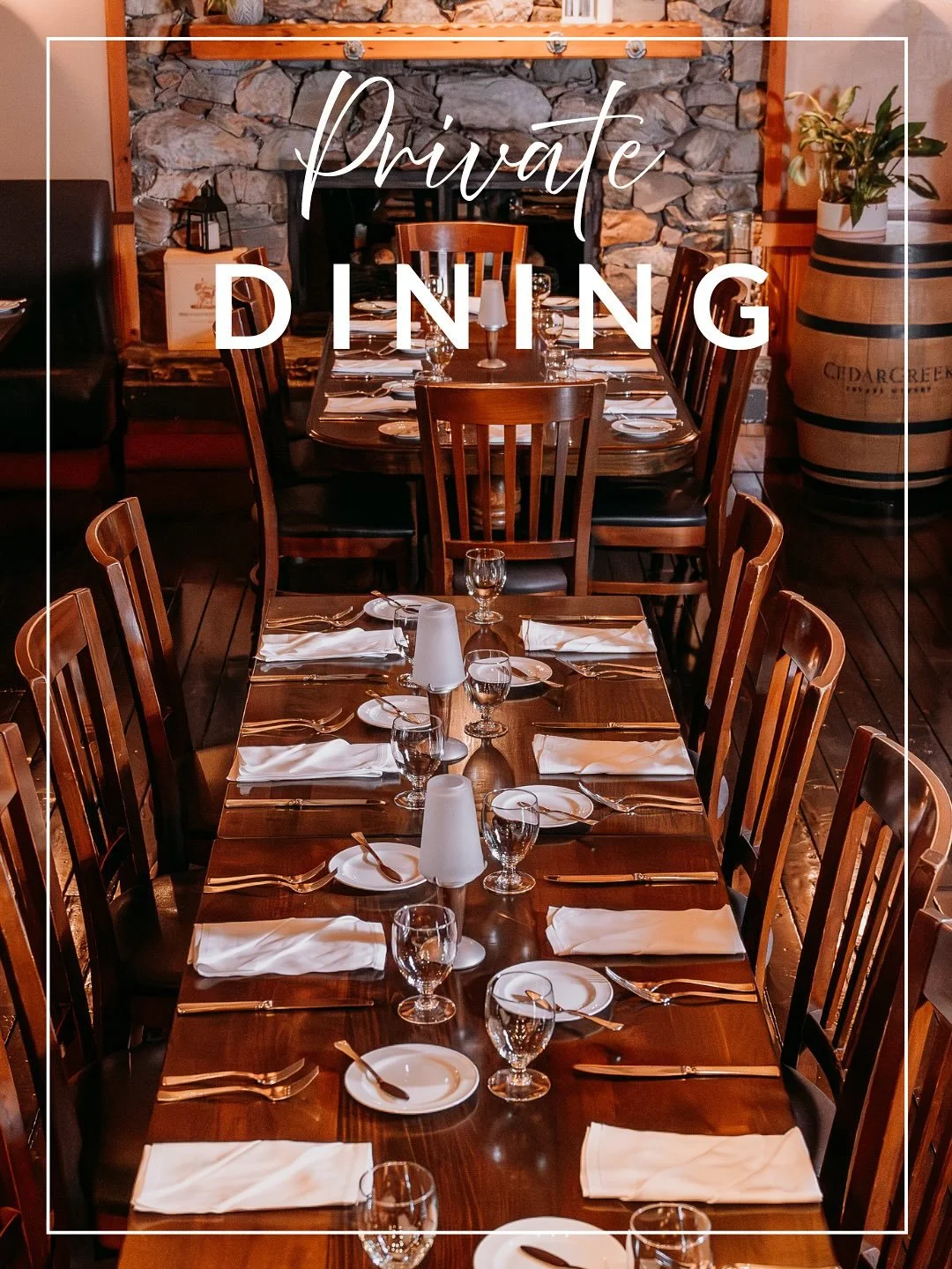 Did you know Rimrock Cafe offers private group bookings, partial buyouts, and full restaurant buyouts for your special occasions?
Whether you&rsquo;re celebrating with a small party of 9 or more, hosting an intimate gathering of up to 40 guests with 