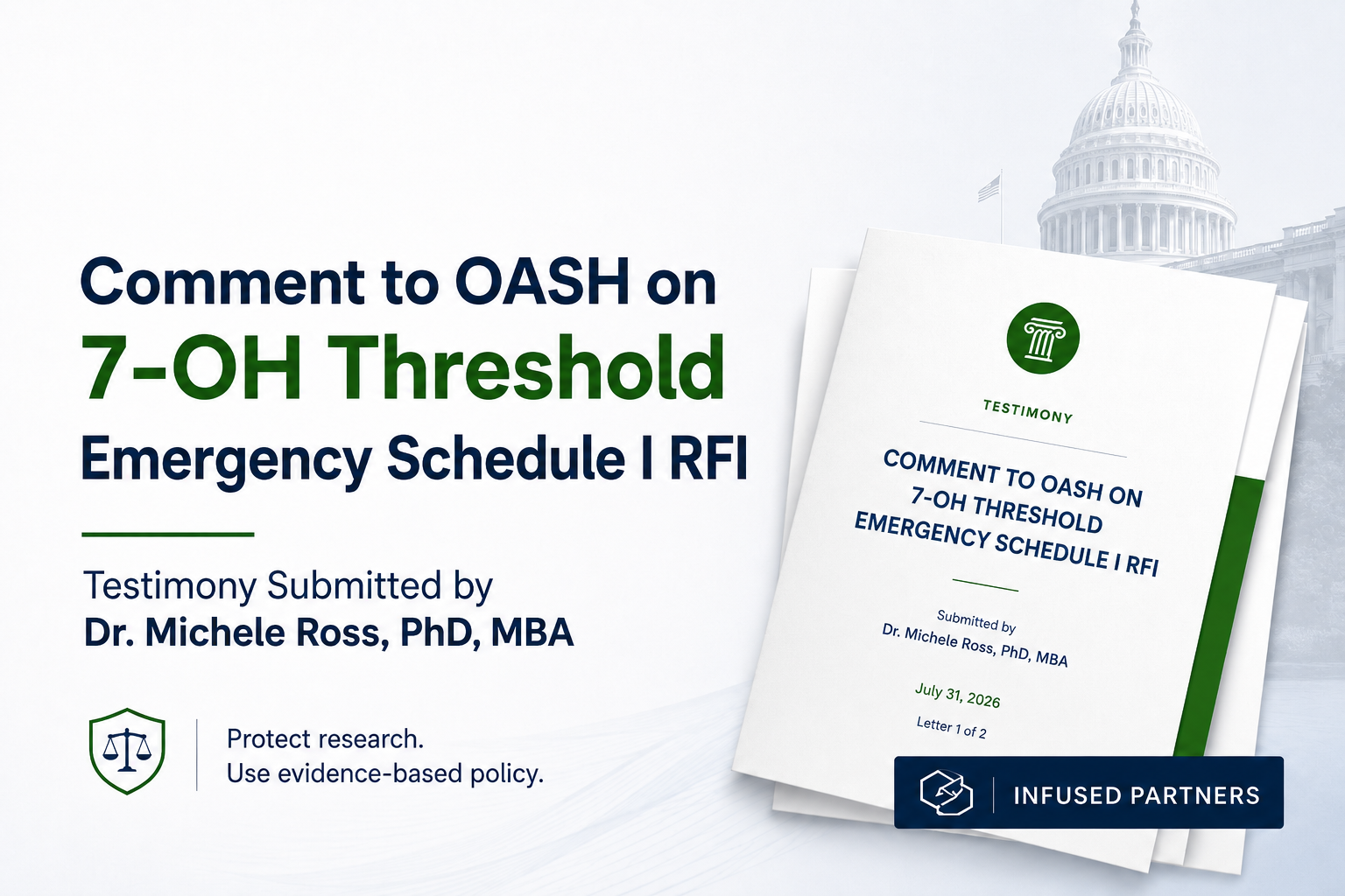 Comment to OASH on 7-OH Threshold Emergency Schedule 1 Request for Information - Dr. Michele Ross