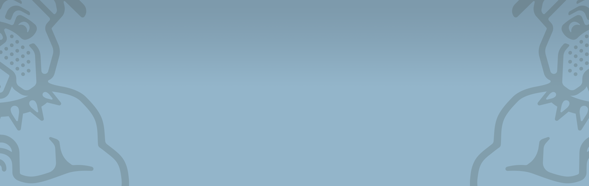 Brown background with stylized floral or abstract border patterns in the corners.