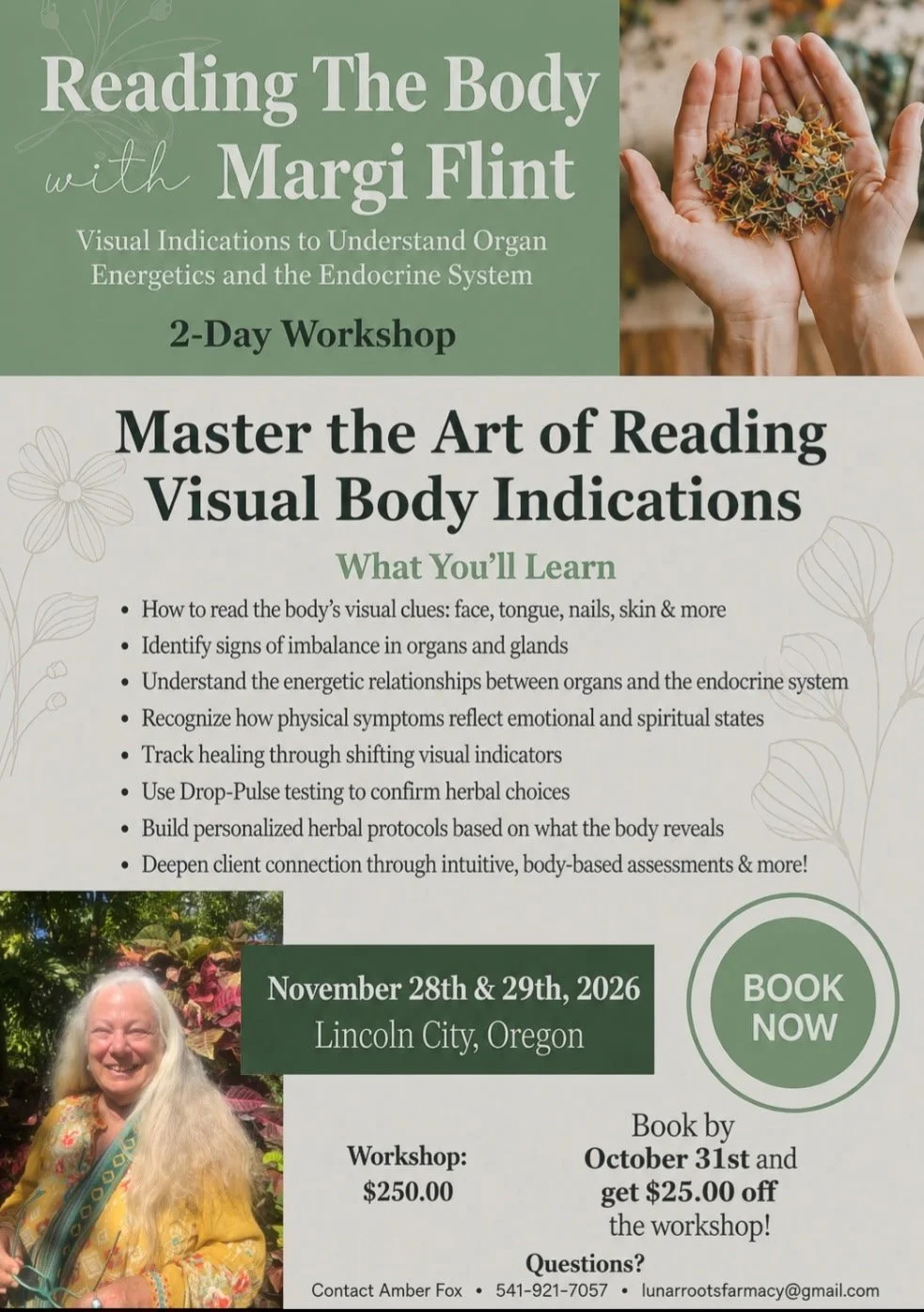 Reading the Body with Margi Flint- Lincoln City, Oregon