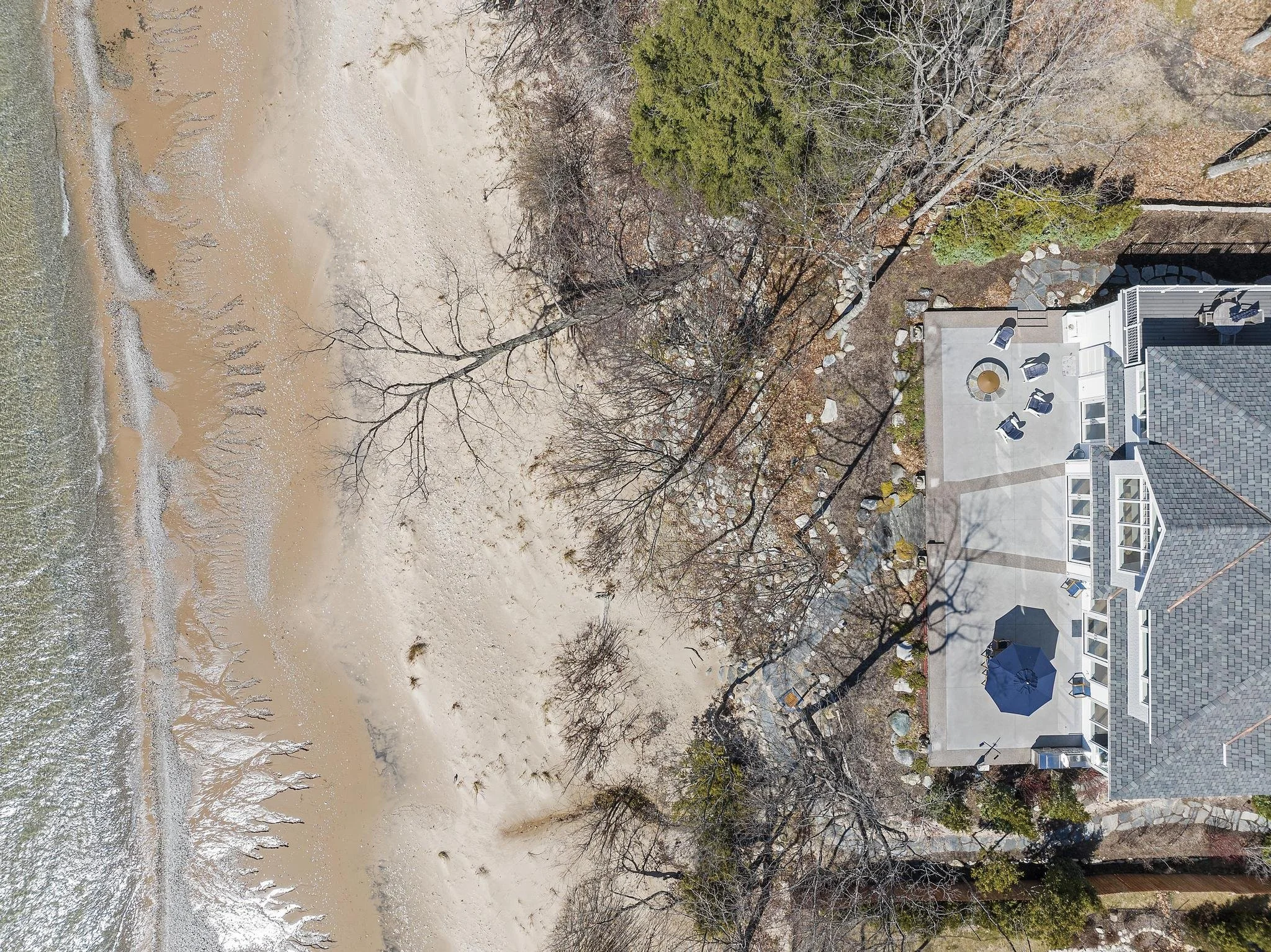 Aeriel view of Craftmark Construction custom home.