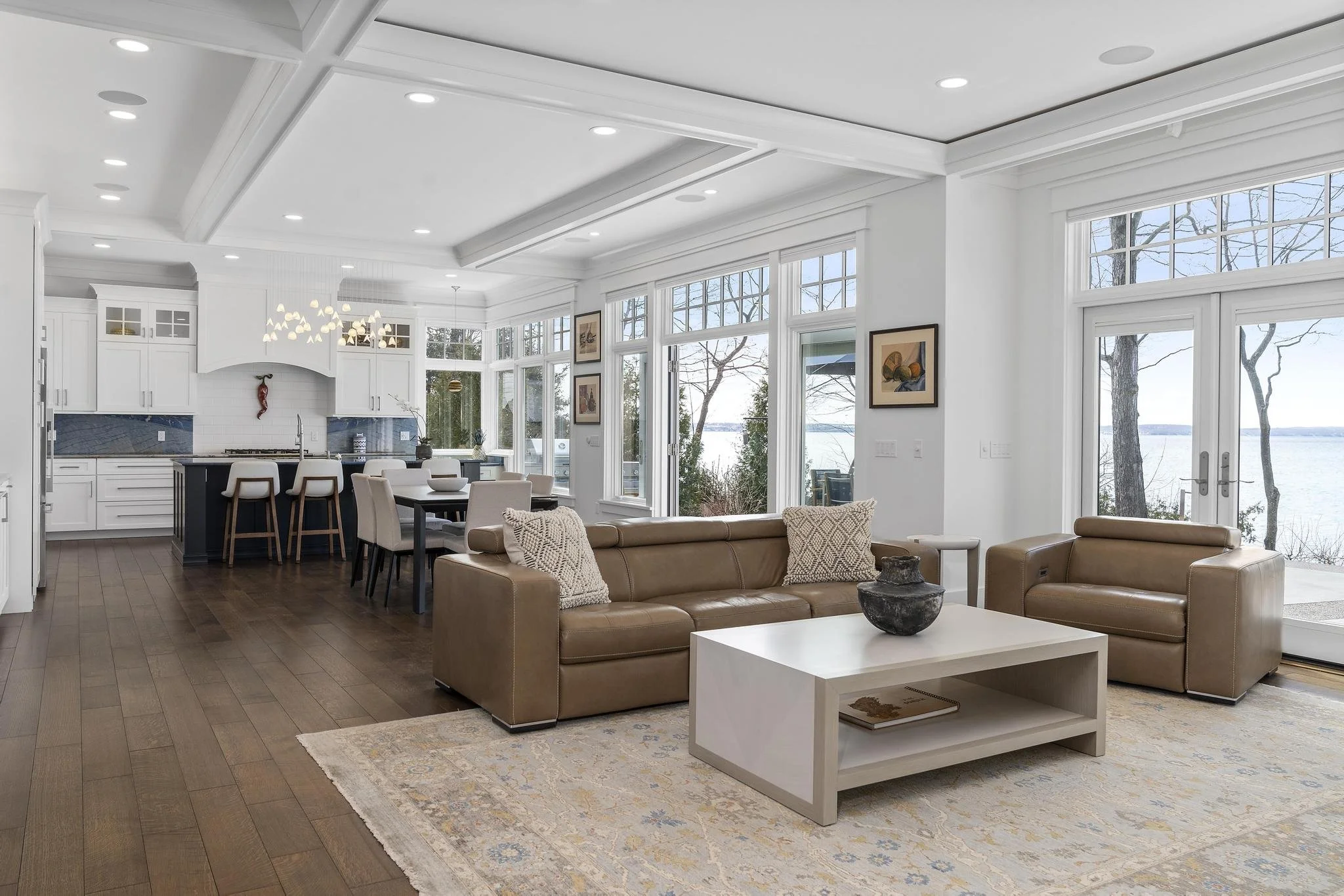 Craftmark Construction custom home with view of Lake Michigan