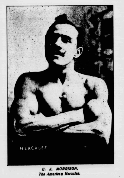 Edward Fulton Morrison, the American Hercules. Boxing World and Mirror of Life, 5 July 1905.  Image created by the British Library Board. No known copyright holder.