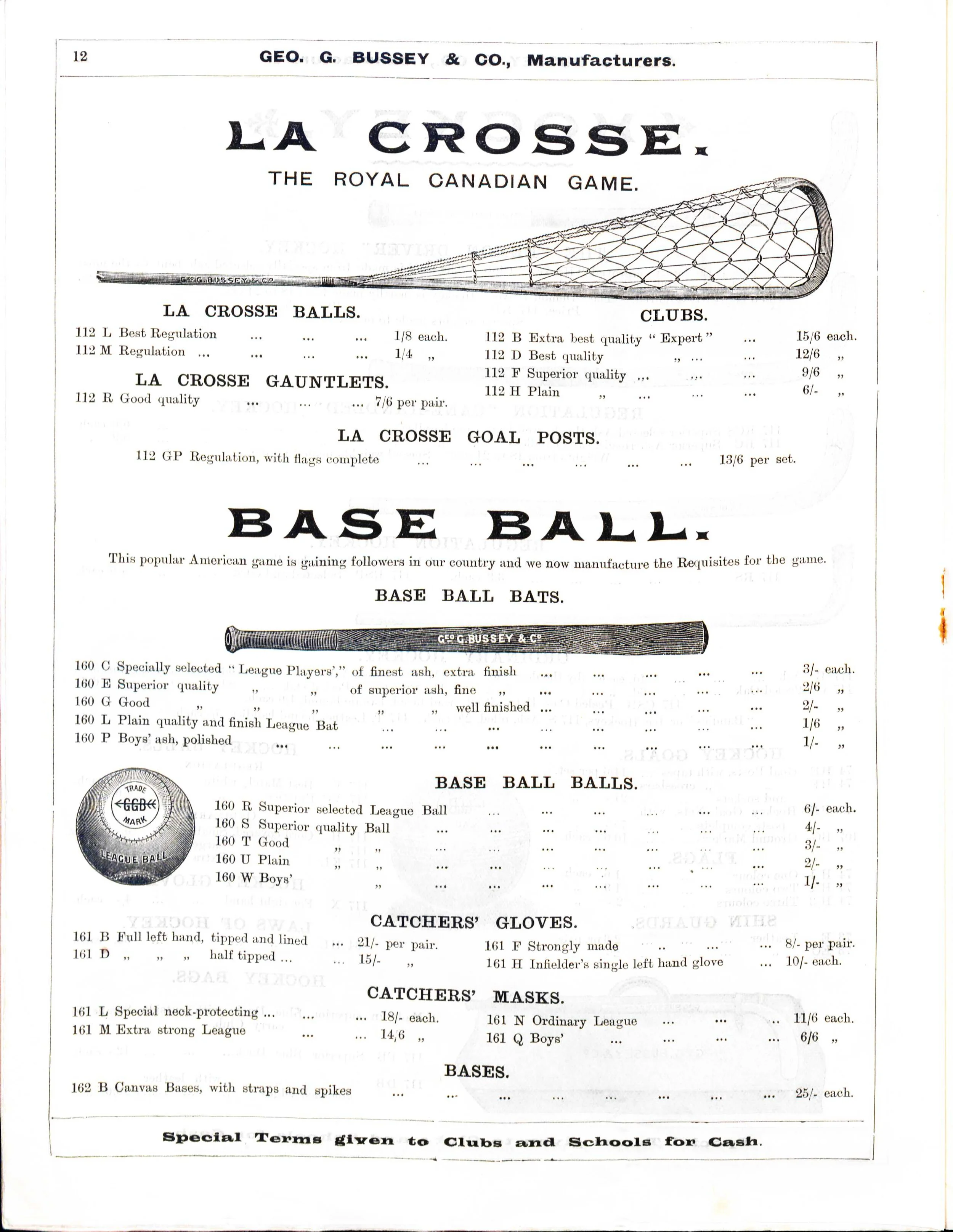 Geo. G. Bussey 1894/95 Winter Sports Catalogue. British Library. Author's scan.