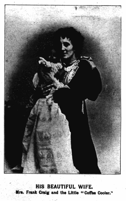 Louisa Shannon Craig and an infant Frank Jr, Mirror of Life, 2 June 1897. Image created by British Library Board. No known copyright holder.