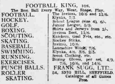Frank Sugg Ltd. Sheffield Evening Telegraph, 4 September 1909.   Image created by the British Library Board. No known copyright holder.