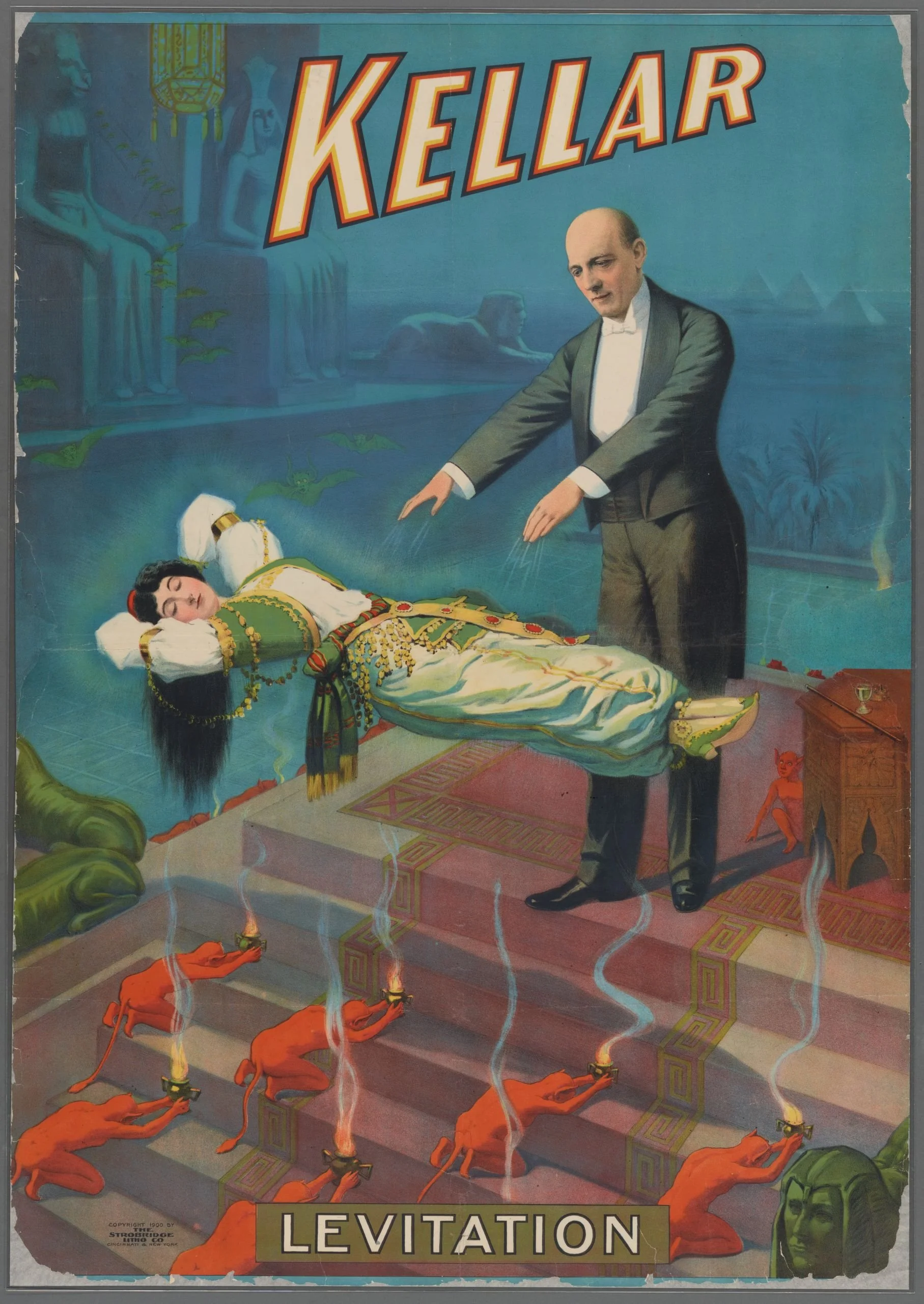 Billy Rose Theatre Division, The New York Public Library. "Kellar: Levitation" New York Public Library Digital Collections. Accessed 28 October 2026.  Public domain.