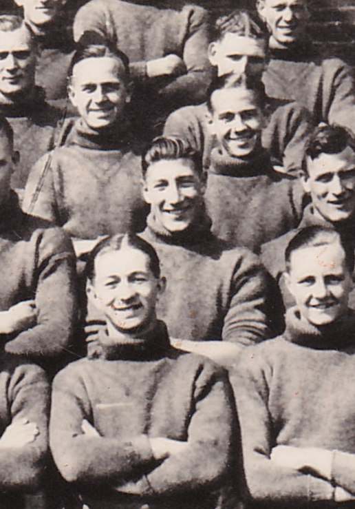 Joe Dalton (centre), Bradford City FC, 1936. Ardath Photo Card (Yorkshire teams series, No. 16). Author's own collection.