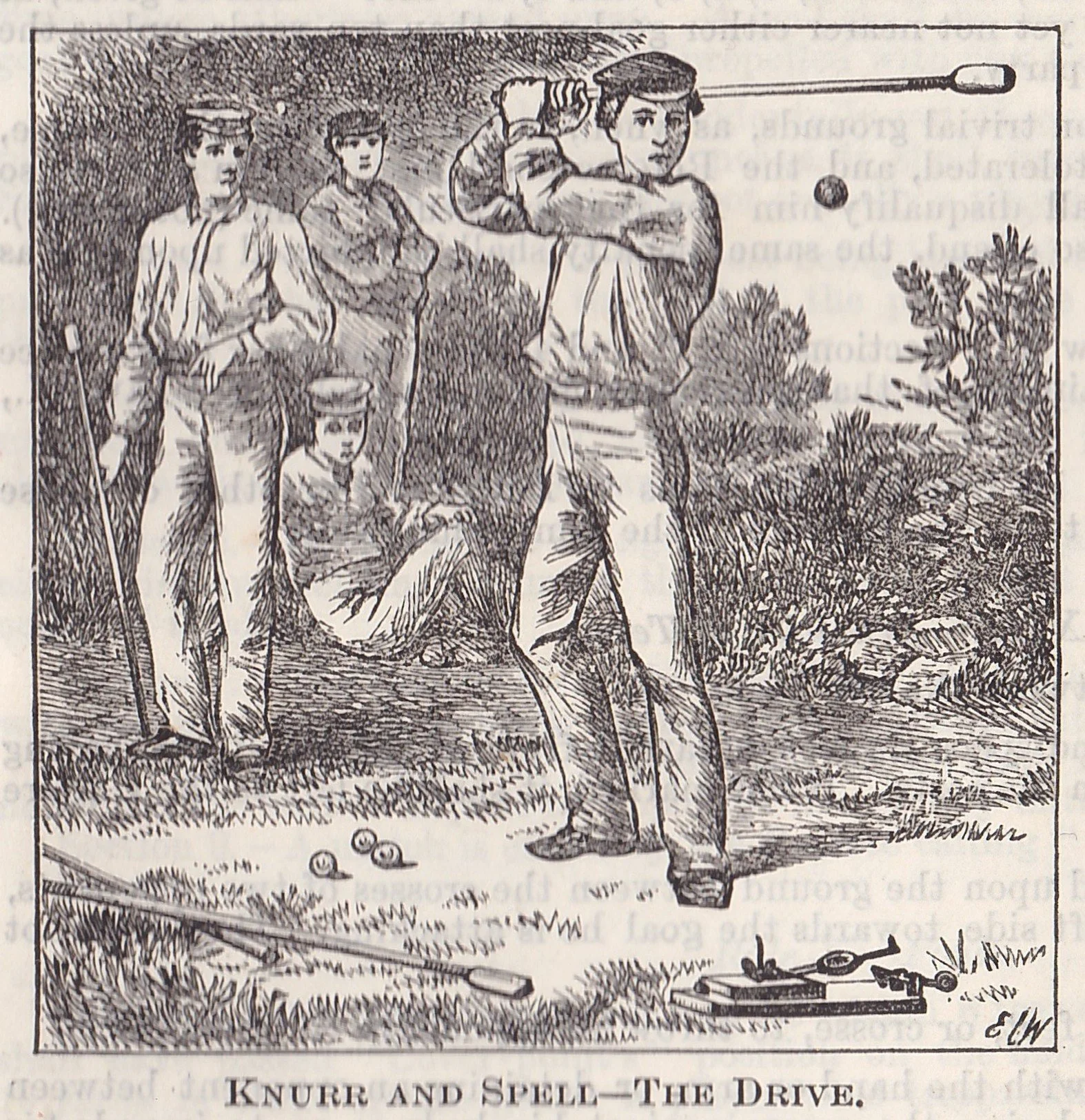 Knurr and spell, Cassell's Book of Sports and Pastimes, 1882. Author's own collection.