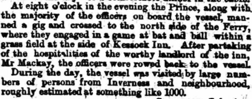 "a game at bat and ball".  Courier and Argus, 8 July 1863. Image created by the British Library Board. No known copyright holder.