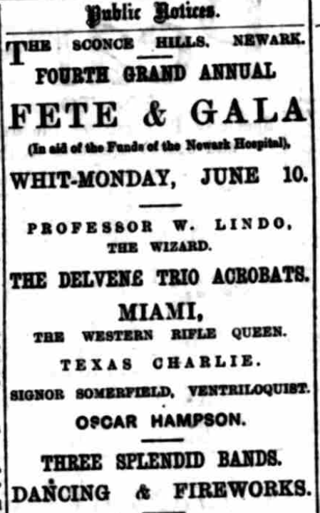 Miami and Texas Charlie. Newark Advertiser, 5 June 1889. Image created by British Library Board. No known copyright holder.