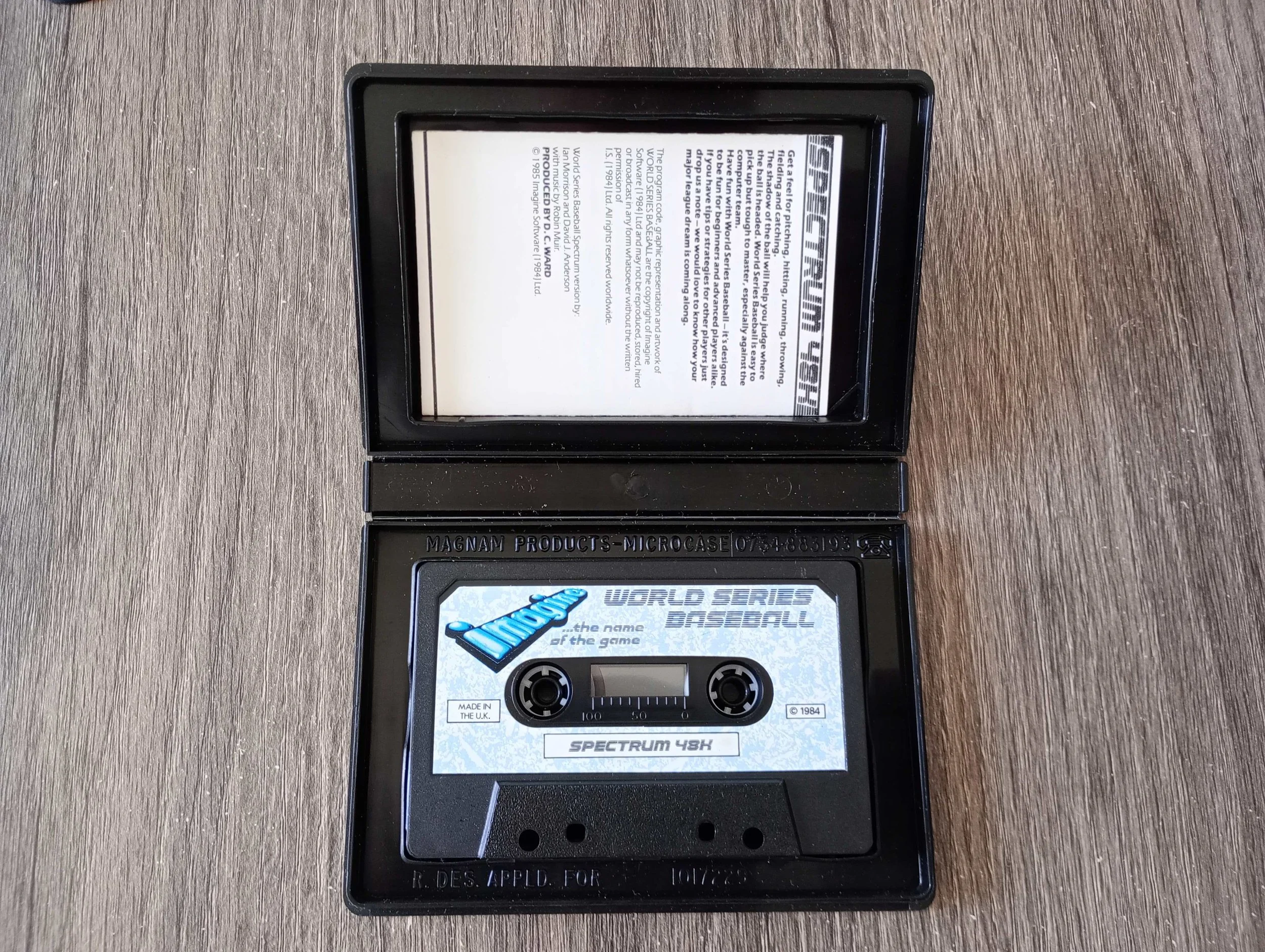 World Series Baseball for ZX Spectrum, 1985. Author's own collection