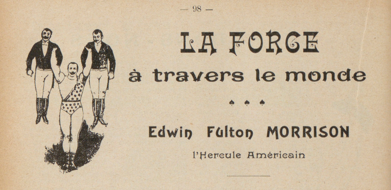 l'Hercule Americain. La Santé par les Sports, 1 February 1912. Image created by the Bibliothèque nationale de France, accessed via Gallica. Public domain.