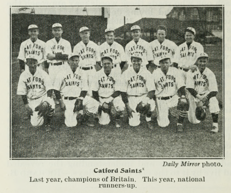 The Catford Saints, Mormon Missionary team, 1936. Image from Millennial Star newsletter, 15 October 1936. Accessed from archive.org. Public domain.