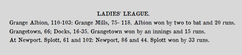The teams in the 1923 'Cardiff Ladies' League'. Reproduced from the Western Mail, 14 May 1923