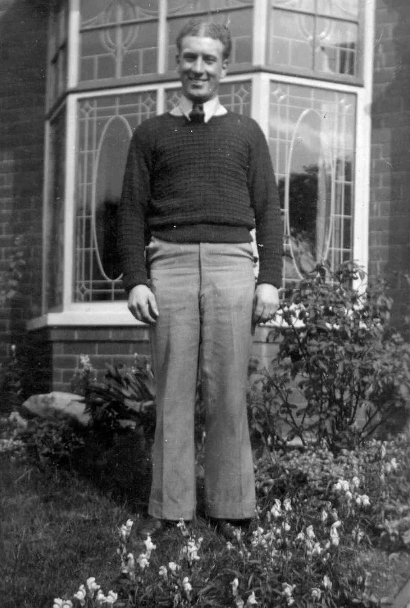 Mormon missionary and baseball player, Arch Beckstrom, in England, 1938. Uploaded to FamilySearch. Copyright undetermined.