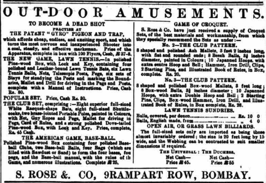 The American Game, Base-Ball, Times Of India, 9 September 1880. Image created by the British Library Board. No known copyright holder.