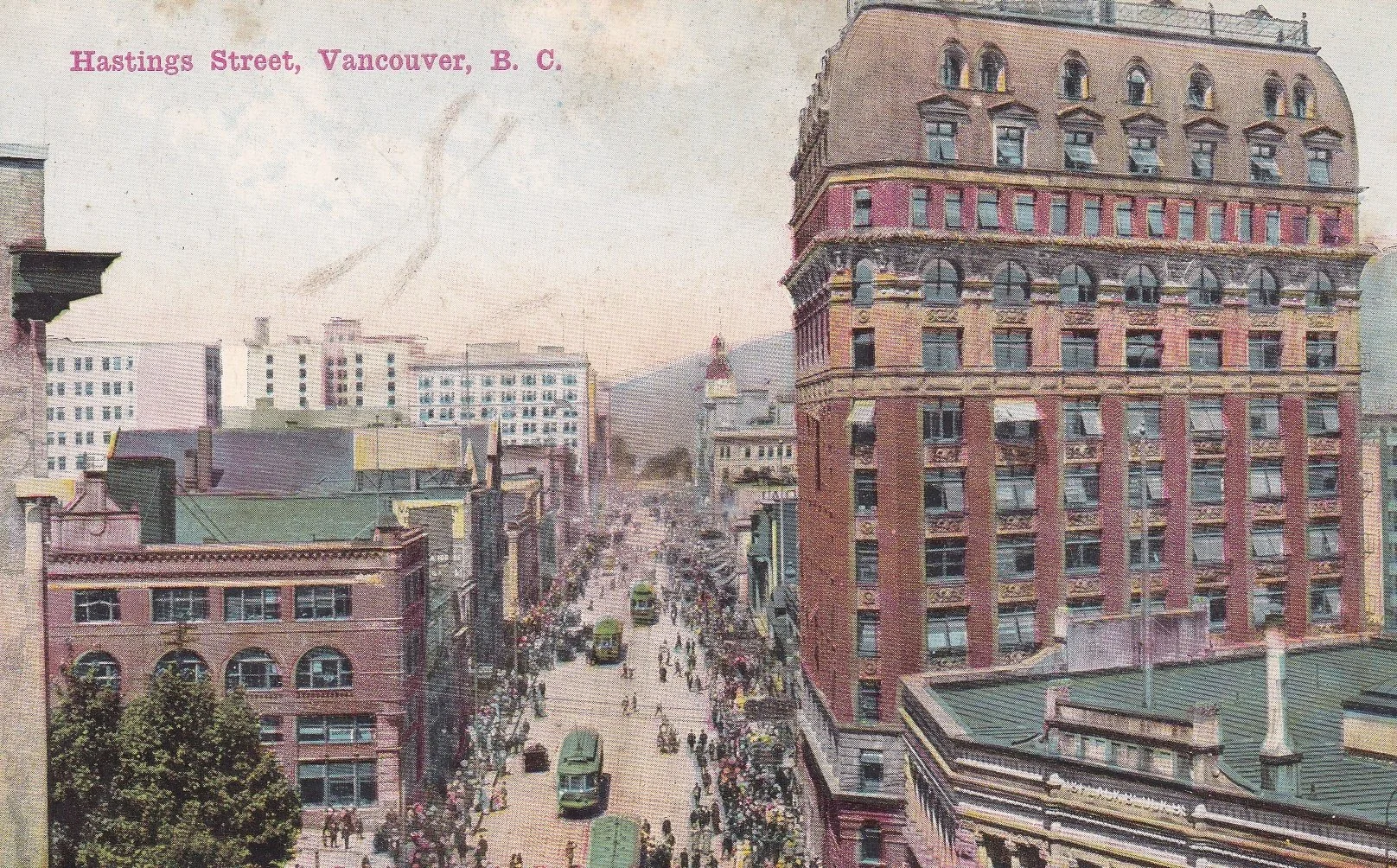 Vancouver BC, early 20th Century, postcard, author's own collection.