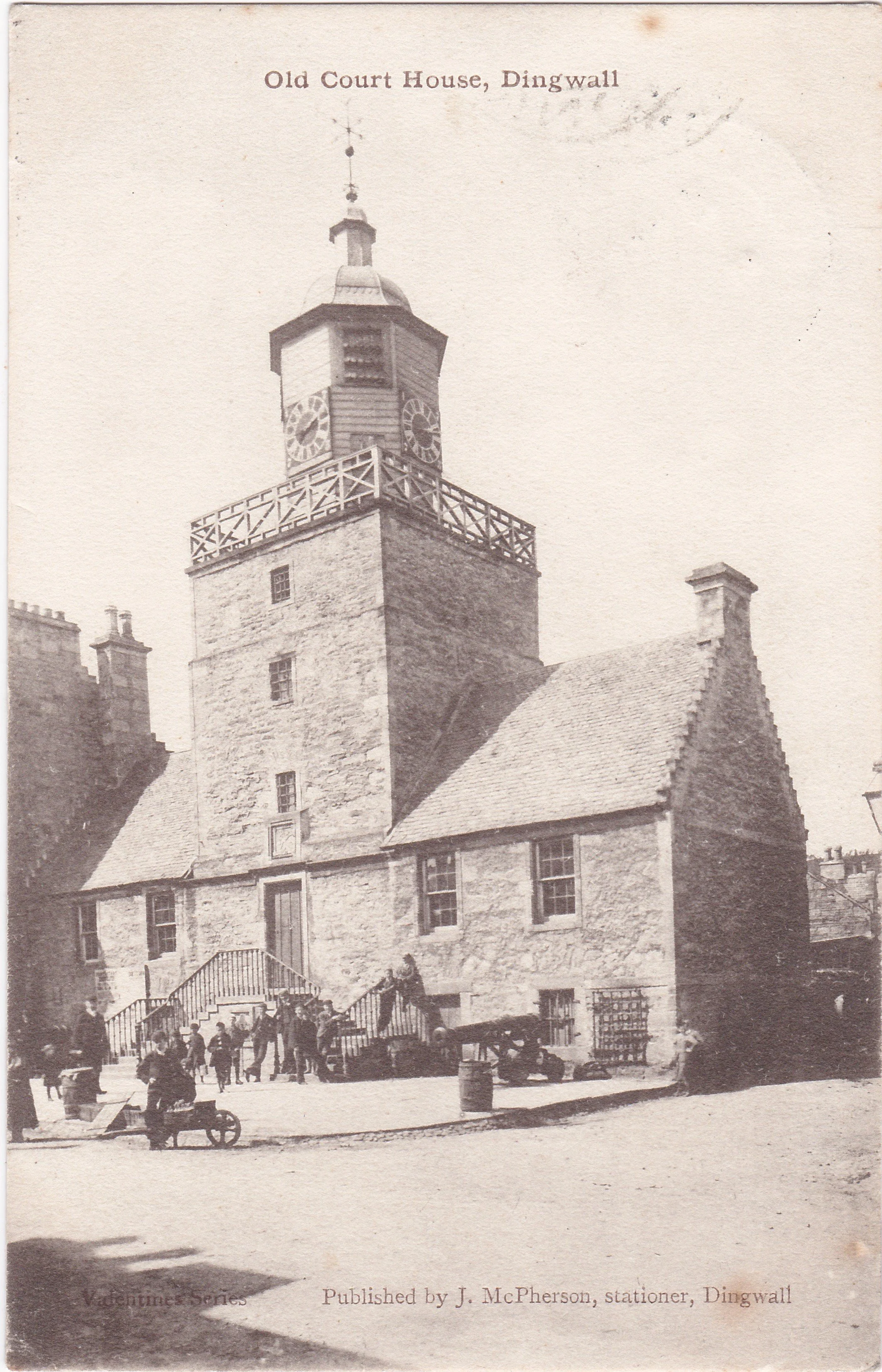 Burgh Court House, where the Dingwall Base Ball Club was formed on 27 April 1870. Postcard, author's own collection.